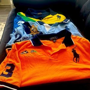 Preown lot of big pony Ralph Lauren boys polo short sleeve.
